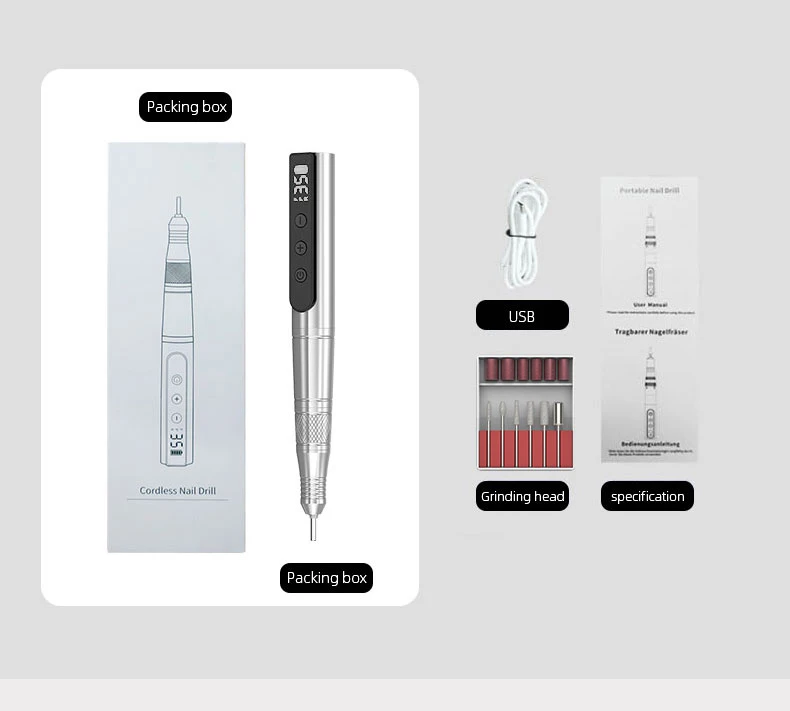 35000RPM Cordless Electric Nail Drill