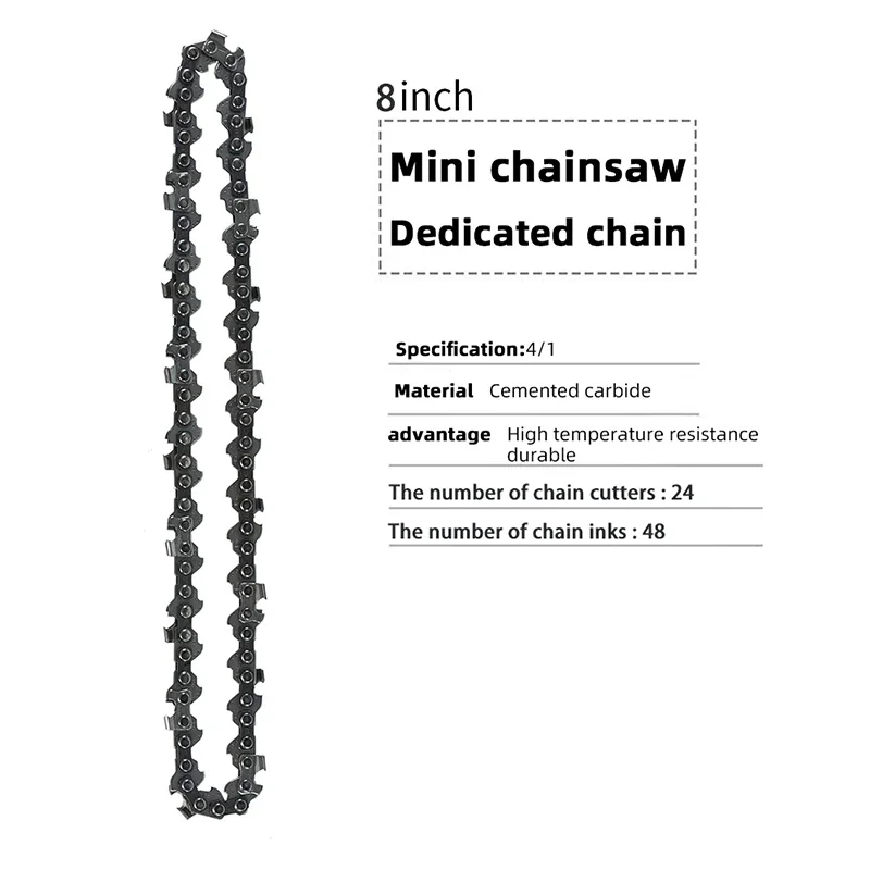 8Inch 1/4" Pitch Electric Chainsaw Semi Chisel Chains 48 Drive Links.043" Gauge Replacement for Trimming Wood Cutting Hardware