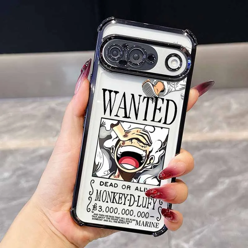 Plating Drop-Proof Transparent Soft Anime Phone Case
