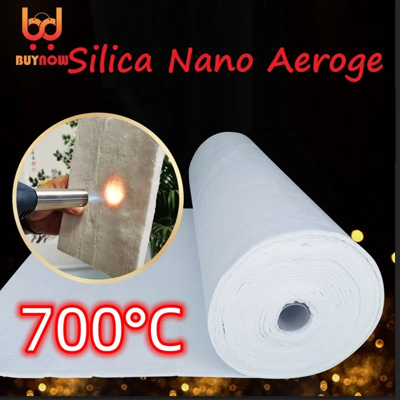 Dimensioni 50 X150Cm Nuovo Isolamento Termico Nano Aerogel Feltro Impermeabile In Fibra Di Vetro Di Silice Isolamento In Aerogel Feltro 700 ℃