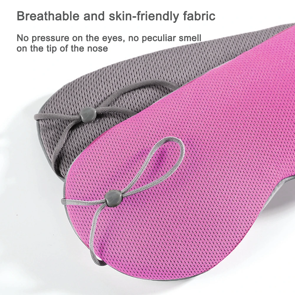 Sleeping Eye Mask Block Out Light Ice Silk Warm And Cool Dual Use Adjustable Soft Travel Light Blocking Breathable Eye Mask 4