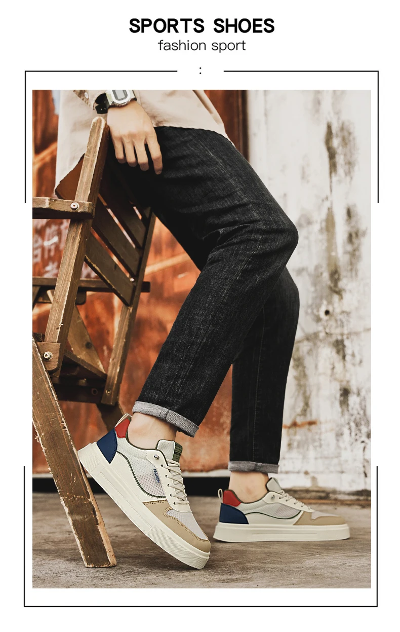Scarpe da skate estive da uomo in mesh traspirante_voghion.com
