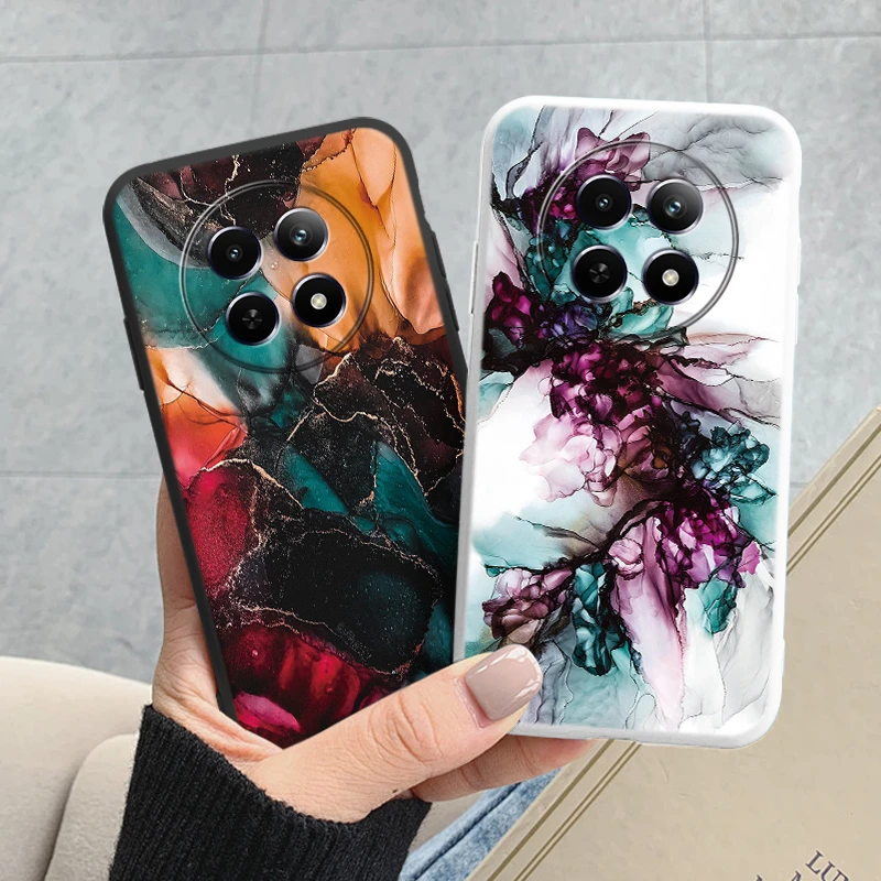 Luxury Marble Art Soft TPU Protective Back Cover - Shockproof Fashion Case
