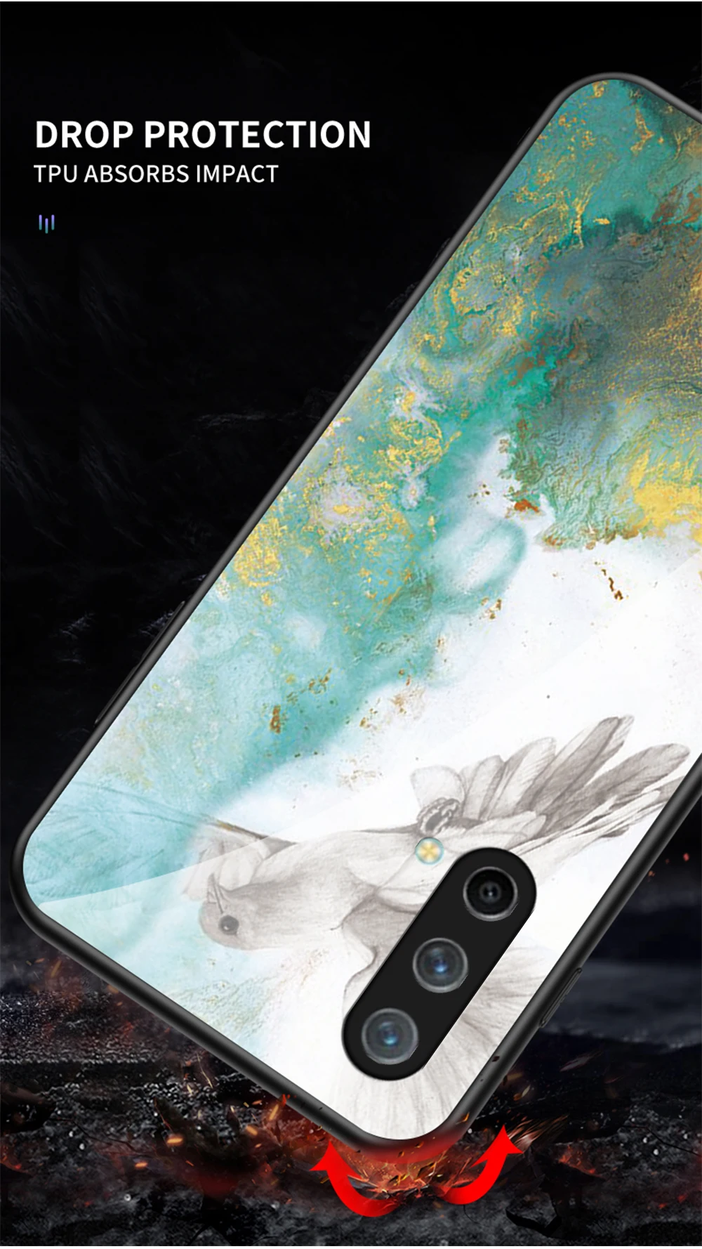 OnePlus Ace -lasikotelo DECLAREYAO Ohut, karkaistua lasia oleva suojakuori OnePlus 10 9 9R 9RT 8 8T 7 7T Pro 6 6T 5 5T Nord N -puhelimelle_voghion.com