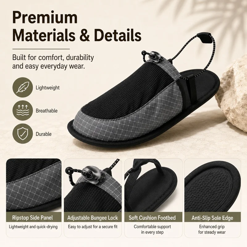 Foldable Quick Dry Barefoot Lightweight Travel Sandals