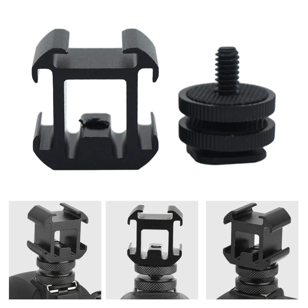 Adaptateur De Montage à Froid (Cold Shoe) 1/4" - Support En Alliage D'aluminium Pour Microphone, Lumière LED, Moniteur - Compatible Appareils Photo, Caméras, Accessoires Vidéo