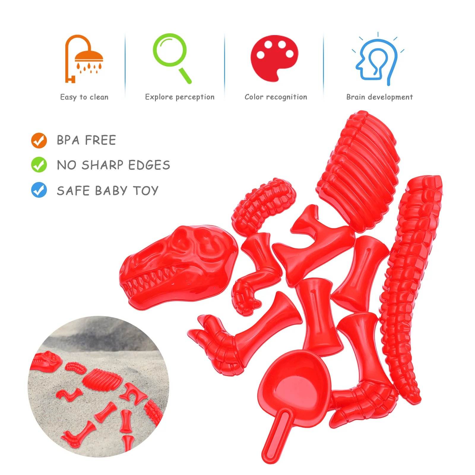 Mold Beach Toy Sand Dinosaur Molds Kids Toys Children’s for DIY Plastic Playing with Plasticine 6