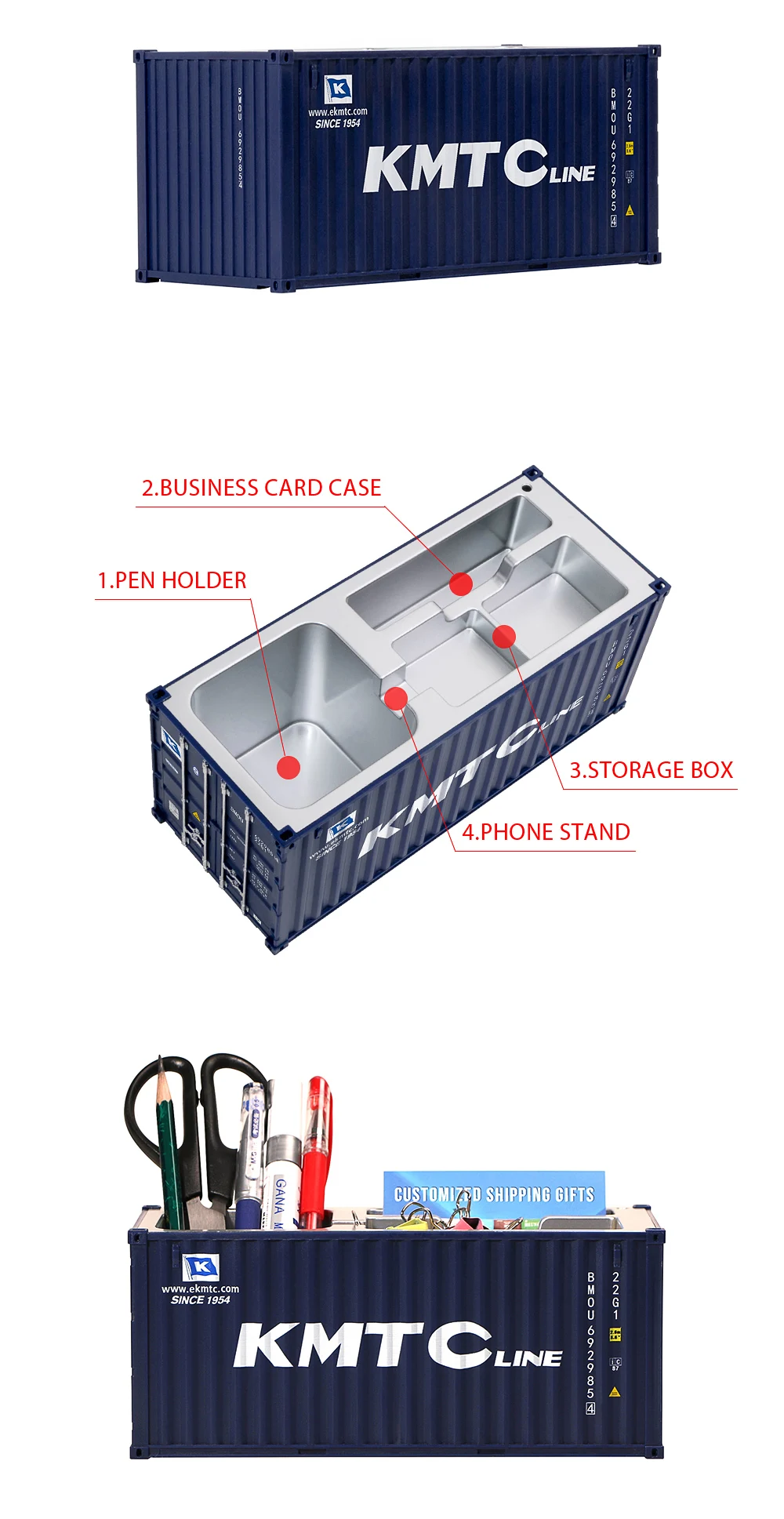 car toys KMTC Mini Shipping Container Model Toys Cargo Container Maritimo Logistics Container Ship Box Pen Holder Office Supplies monster truck lego