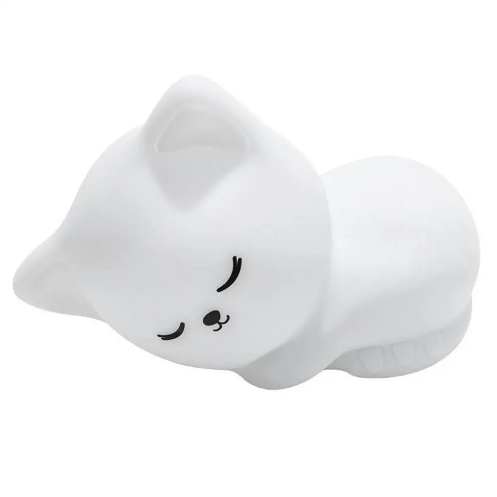 

Silicone Lamp Adorable Cat Design Convenient Usb Charging Creative Lamp Soft Silicone Material Innovative Rechargeable Lamp Safe