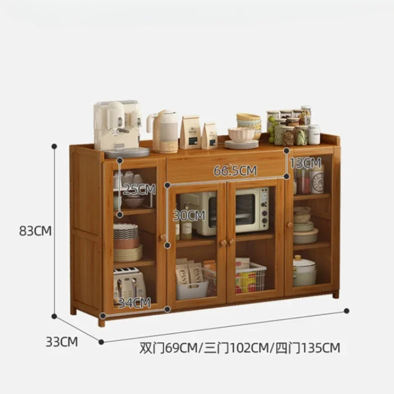 Kitchen Clothes Management Sink Cabinet Storage Doors Cabinets Store Multifunction Coffee Maker China Rattan Gabinet Furniture 3