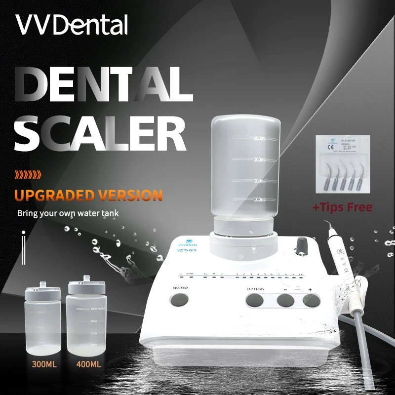 VVDental Ultrasonic Scaler With 5 Scaling Tips Oral Hygiene Cleaning