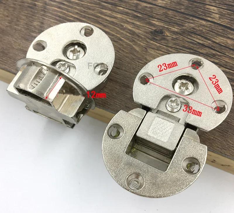 Description Picture 3 of itemFolding Hinge Zinc Alloy Double Cups Up Down 180 Degree Cabinet Door Pirated Concealed Flat Adjustable Furniture Hardware