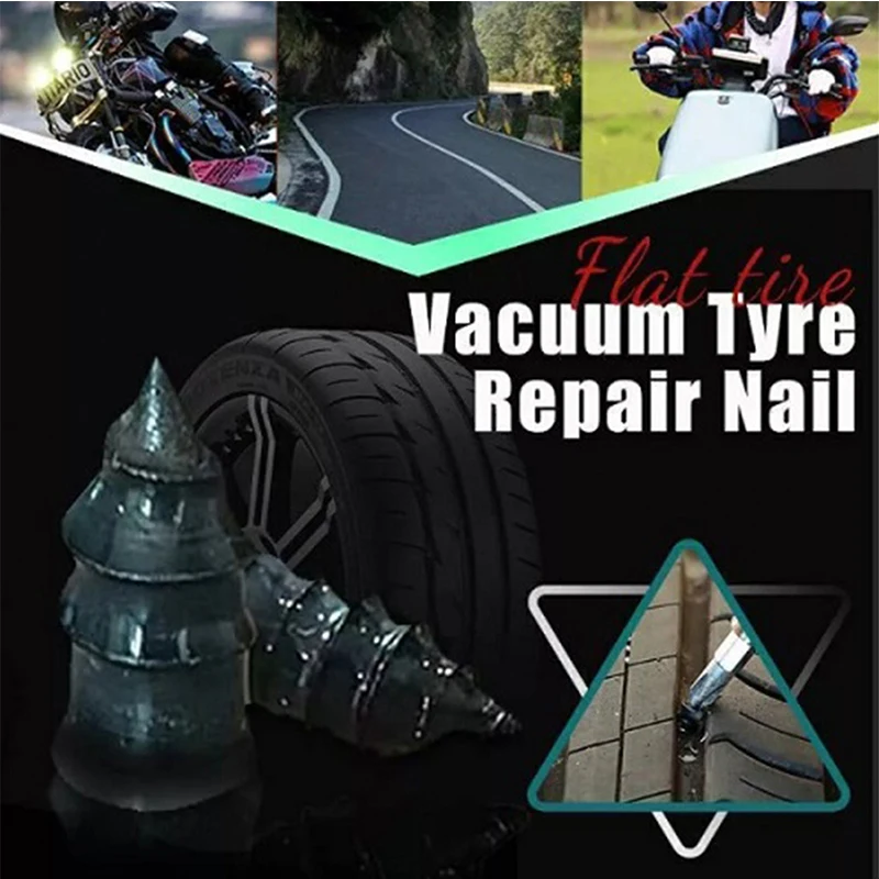 Vacuum Tyre Repair Nail Tire Puncture Screws Motorcycle Fitting Set Tubeless Wheel Repairs Punctures Kit Patches for Car