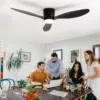 IRALAN Ceiling Fan With Light,42 Inch/52 Inch Low Profile Ceiling Fan with remote control,  For Indoor and Covered Outdoor 4