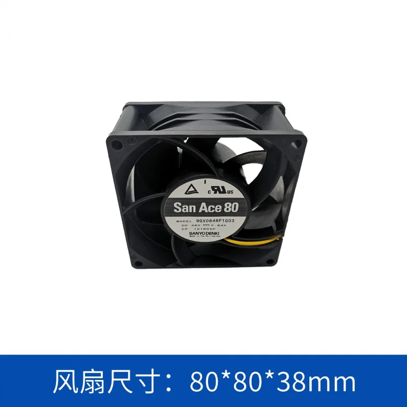

8038 Cooling Fan 9gv0848p1g03 High Speed High Wind Pressure 48V Axial Fan