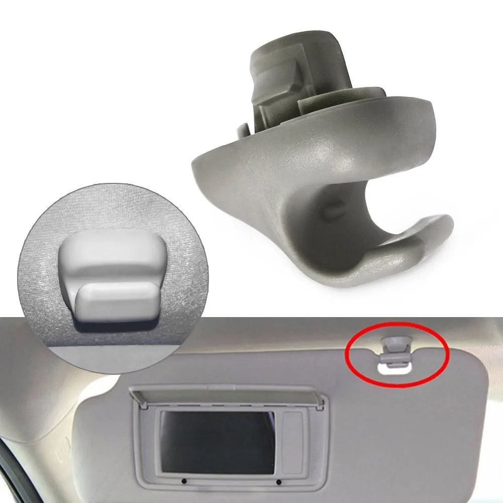 1pc Car Sunvisor Clips For Honda 98-07 For Accord 96-04 Civic 07-11 CR-V 06-11 Grey Plastic Sunshades Car Accessories