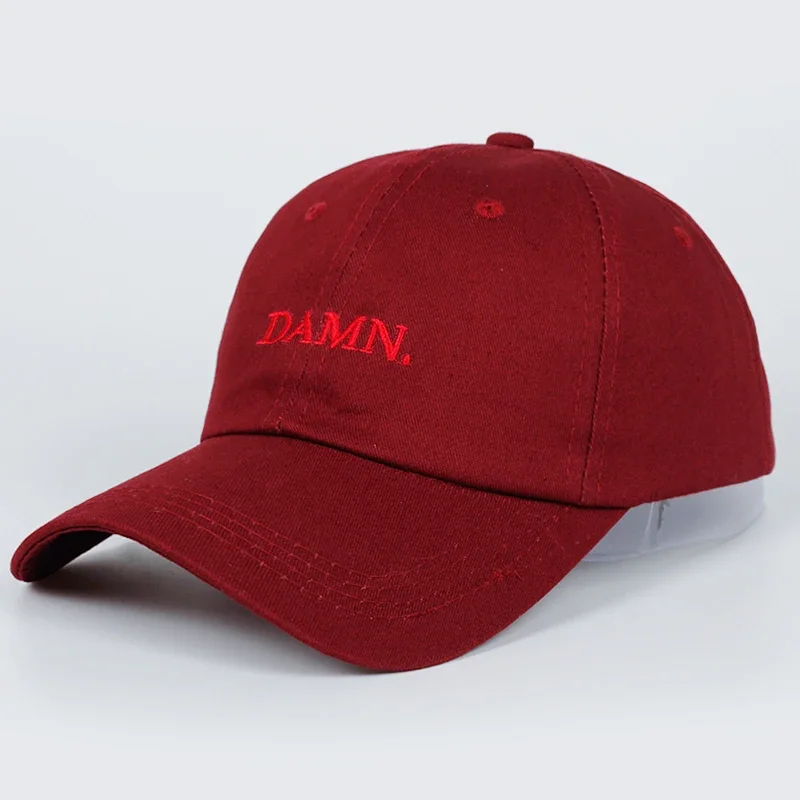 Unisex DAMN Embroidered Baseball Cap - High Quality Cotton Hip Hop Hat for Men & Women, Spring Summer Sun Hat