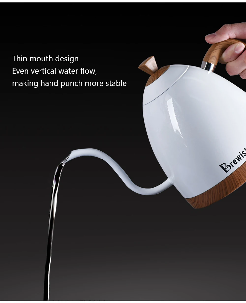 Brewista Artisan Gooseneck Variale Temperature Control Pour Over Dripper  Coffee Kettle 1000ml 600ml LCD 220V Brewer Espresso Pot