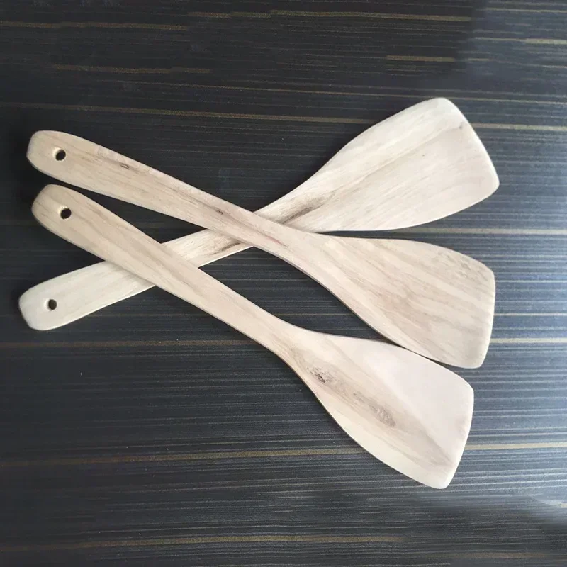 Non-stick Pot Wooden Shovel Environment-friendly PotShovels Wood Kitchenware Spoon pancake spatula Oblique Spatula Kitchen Supplies
