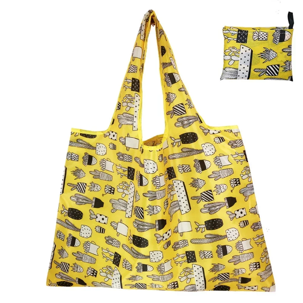 Eco-Friendly Foldable Tote Bag - Personalized Large-Capacity Shoulder Bag for Groceries, Travel, and Beach