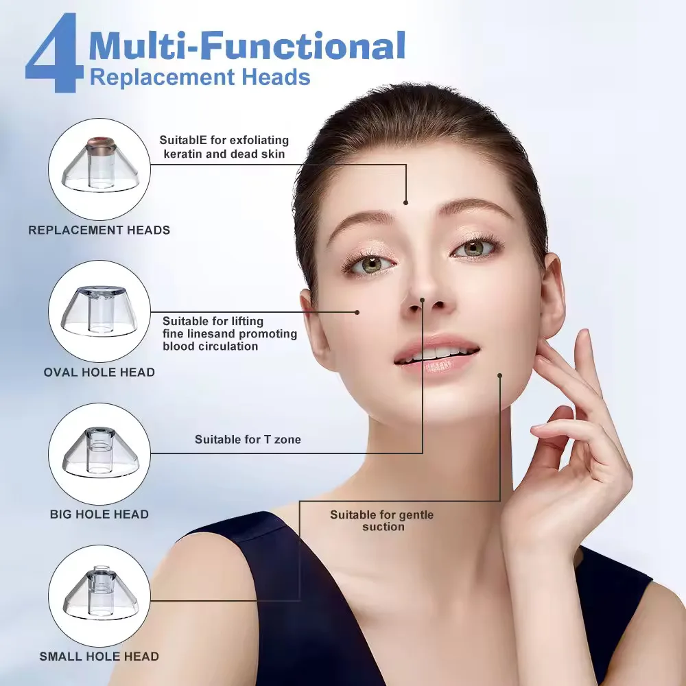 Electric Blackhead Remover Pore Vacuum Cleaner Rechargeable Facial Deep Cleansing Pore Cleaner Machine Face Skin Care Tools