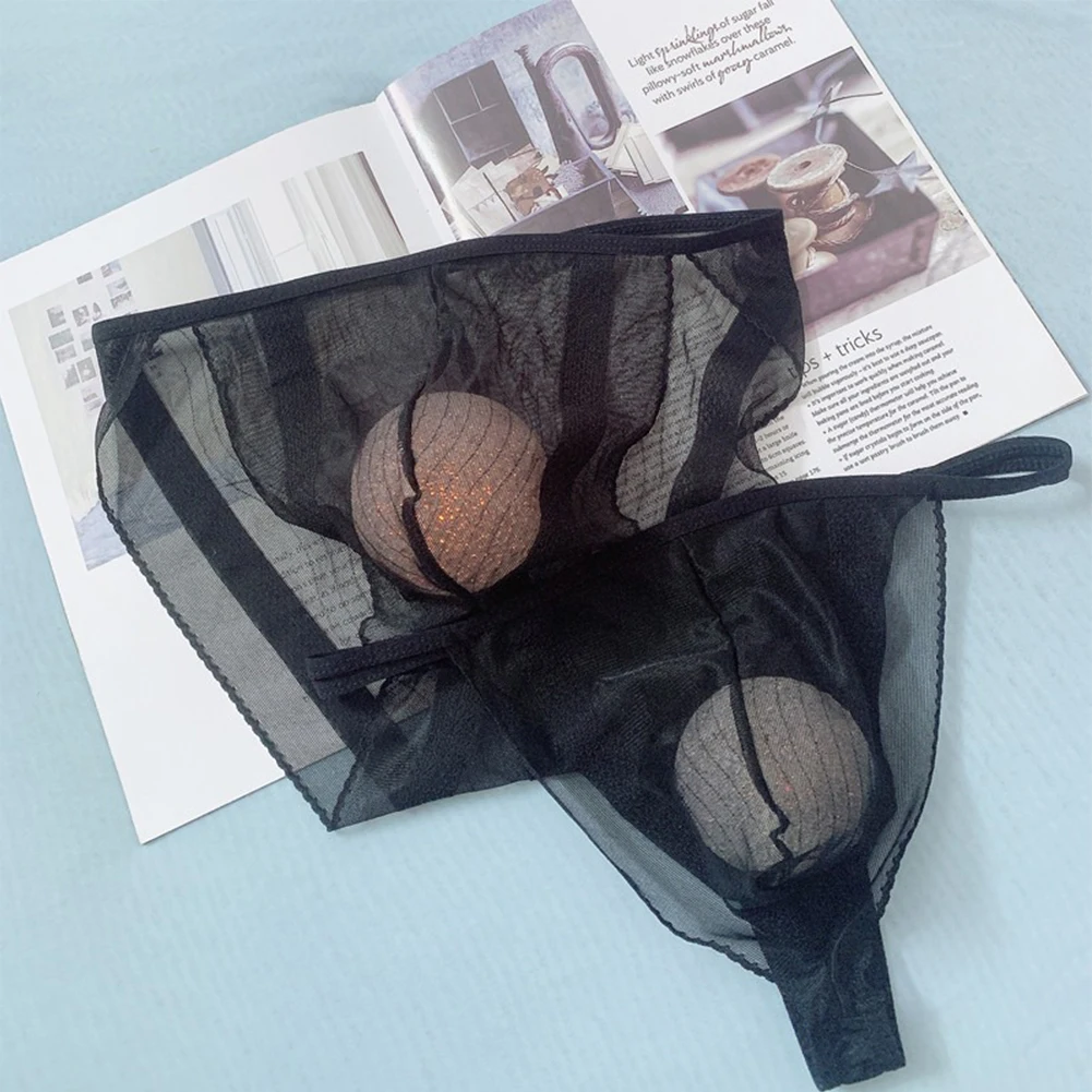 

Comfy Fashion Underwear Briefs Men Mesh Pouch Panties See Through Sexy Briefs Sexy LIngerie Sheer Spring Summer