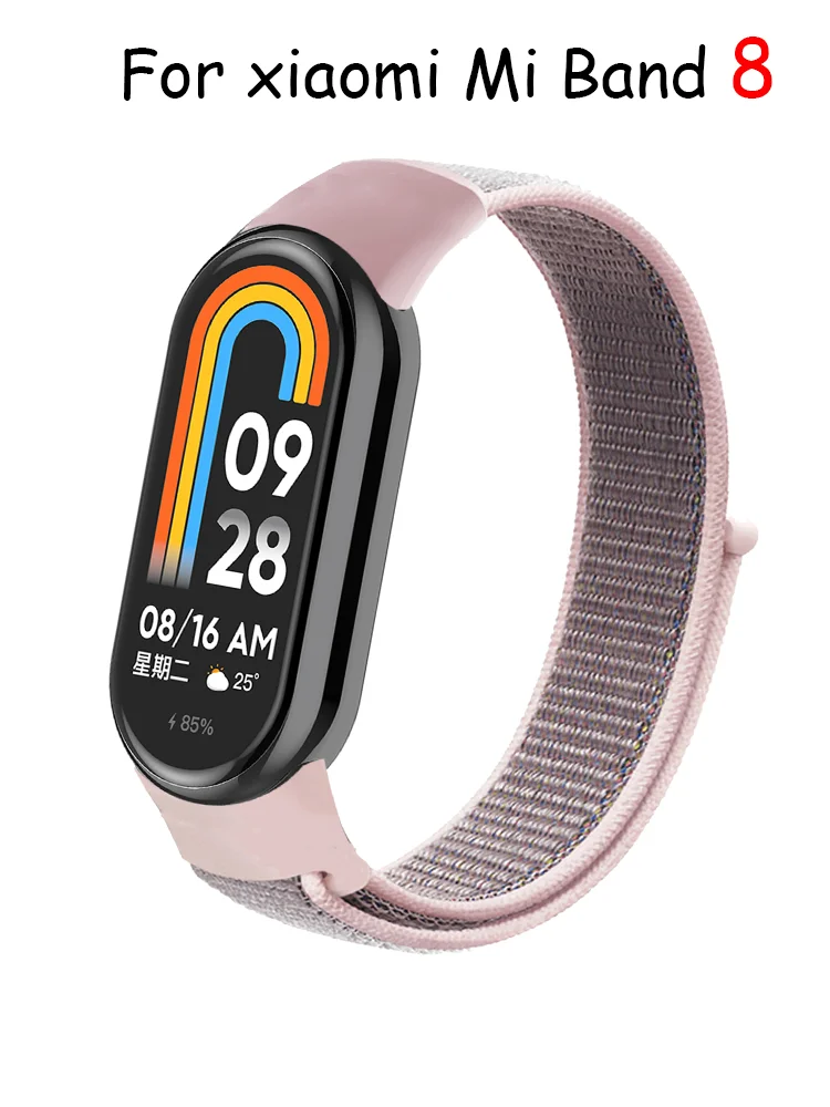 Nylon Loop for xiaomi Mi Band 8 Strap SmartWatch Wristband Correa  Replacement sport pulsera watchband for Miband 8 NFC Bracelet