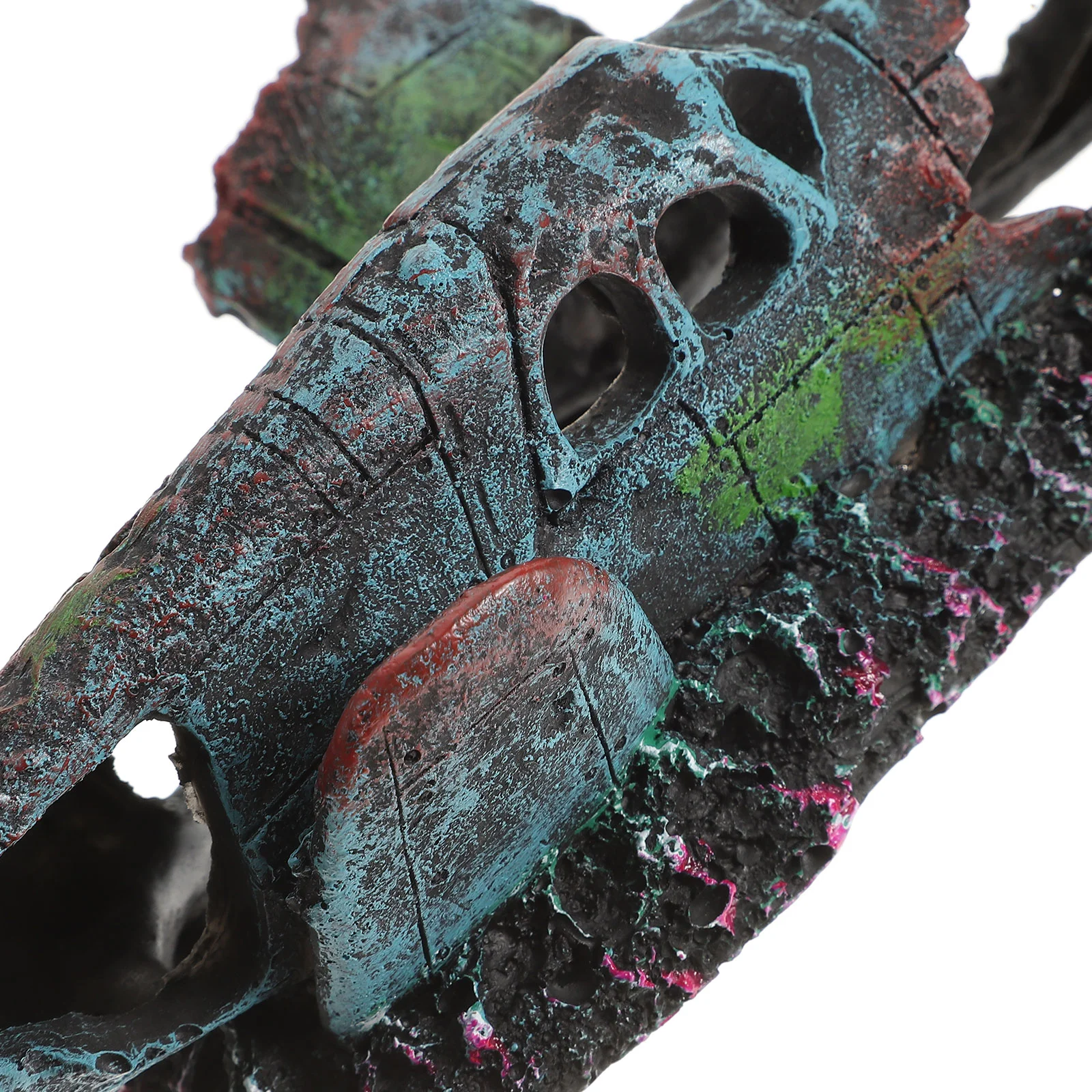 Resin Craft Fish Tank Plane Artificial Plane Wreckage Decor Aquarium Landscape Ornament (Size S)