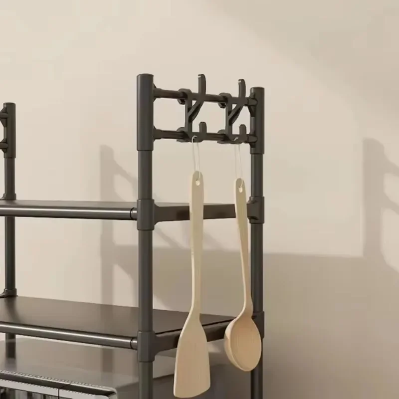 3-Layer Microwave Rack Space Saving Adjustable Height Organizer Smart Storage for Kitchen Countertop BPA-Free Storage Supplies