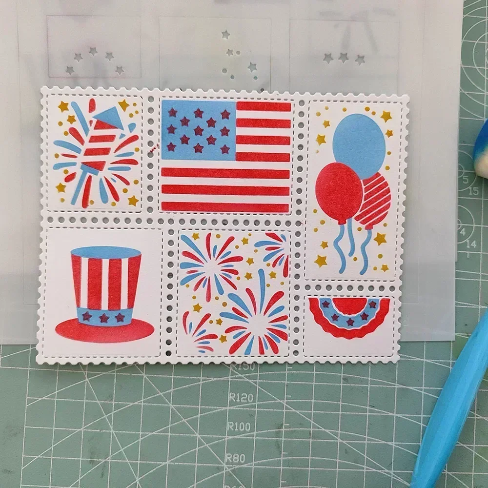 Postage Metal cutting die Stencil Clear stamp Card making Scrapbook Dec
