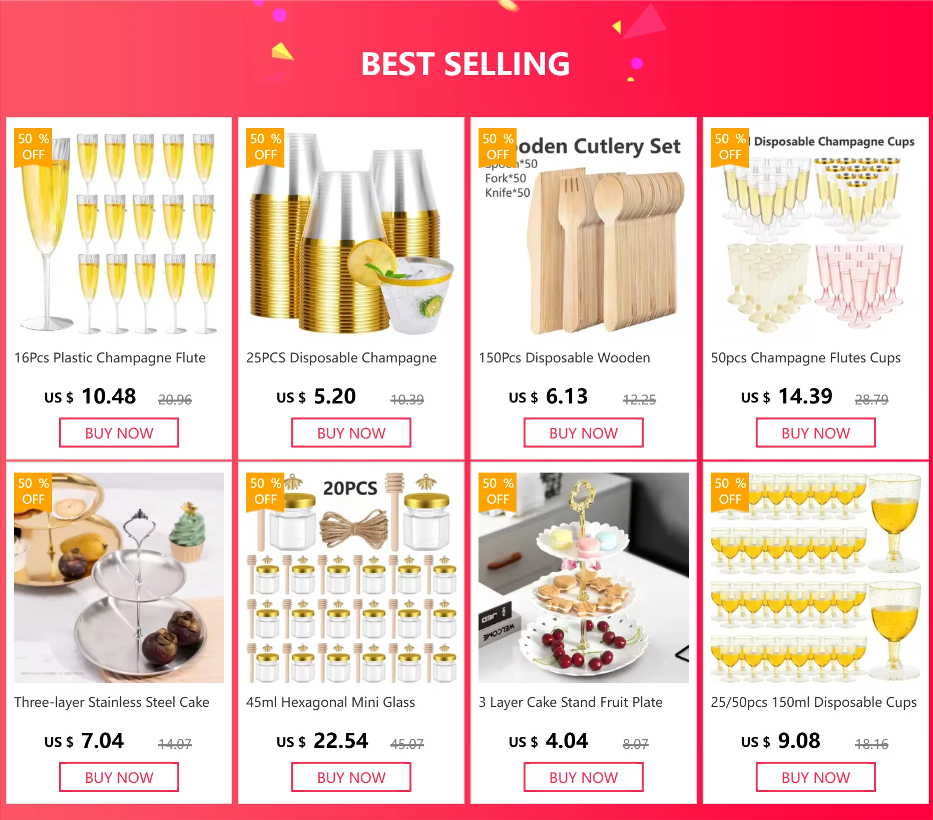 150Pcs Disposable Wooden Cutlery Set - Wedding  Party Tableware