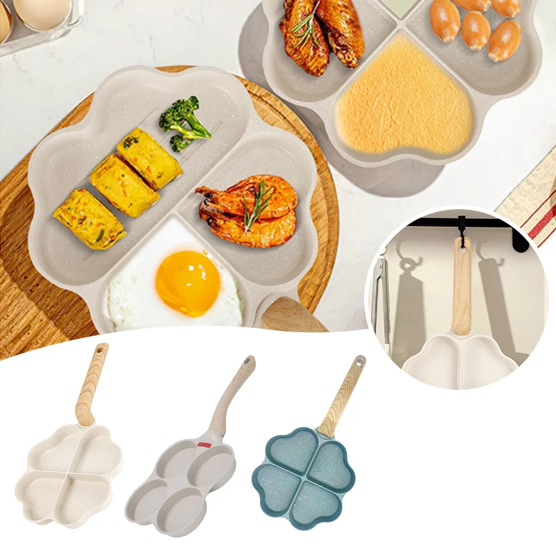 

Egg Skillet for Breakfast Kitchen Cooking Tool Divided Grill Frying Pan Mini Pancake Pan Egg Frying Pan for Baking Breakfast