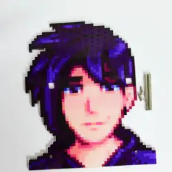 Stardew Valley Pixel Art Story Signboard Ornament Gift (Sebastian1)