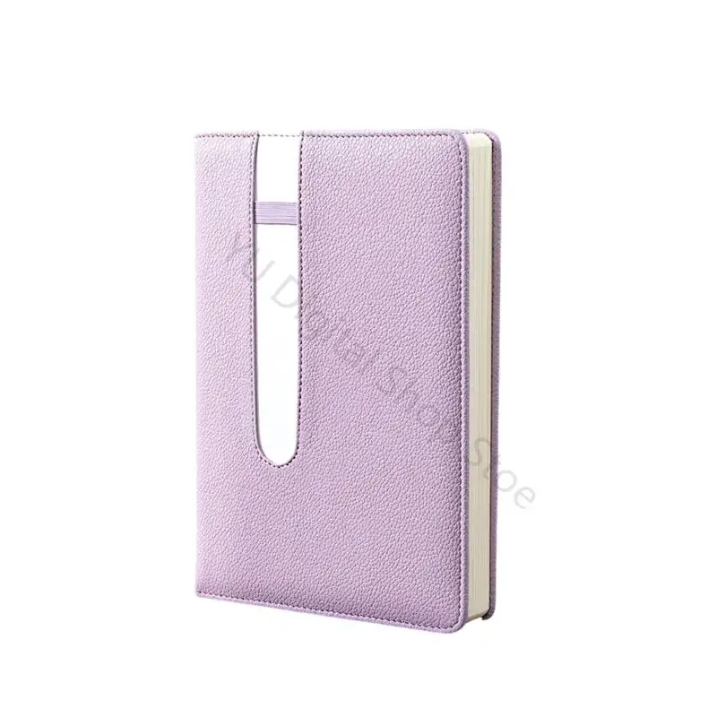 Blocco note aziendali per notebook in pelle PU 96BA con 130 fogli foderati con slot per penne elastiche - immagine 2