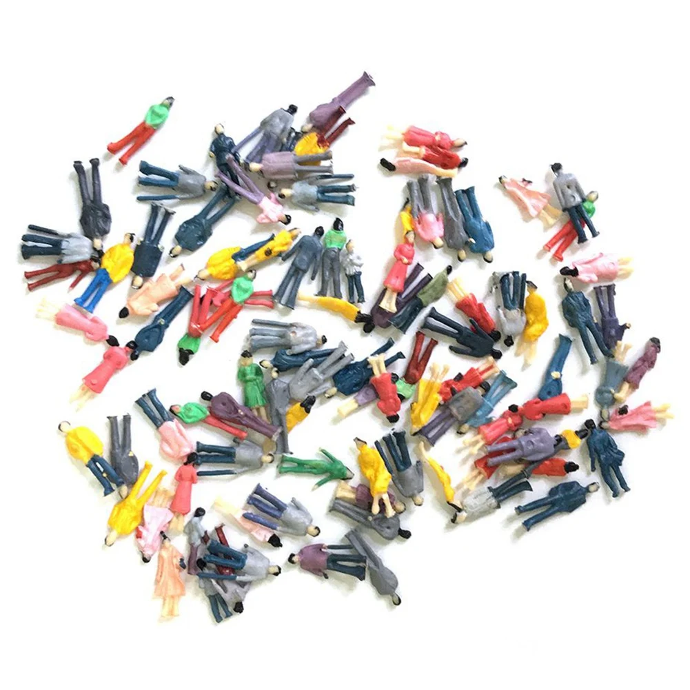 100 Pcs Accessories DIY Phone Miniatures DIY Character Train Painted Toy Figures Capsule Toy Capsule People Figures,A