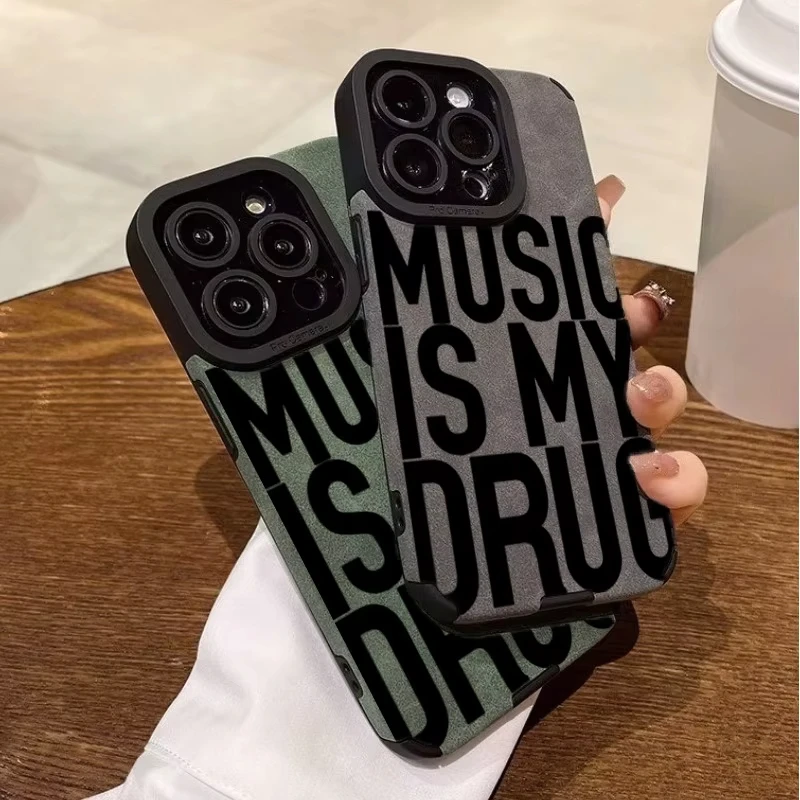 Shockproof 'Music Is My Drug' Phone Case - Premium Protective Cover