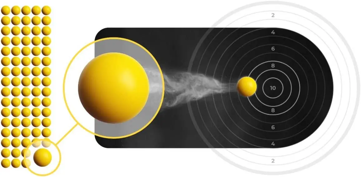 Description Picture 3 of item0.68 Caliber Paintball for Self Defense and Practice Tippmann 98 Reusable .68Cal Ammo Balls Fit for Byrna SD and T4E HDR