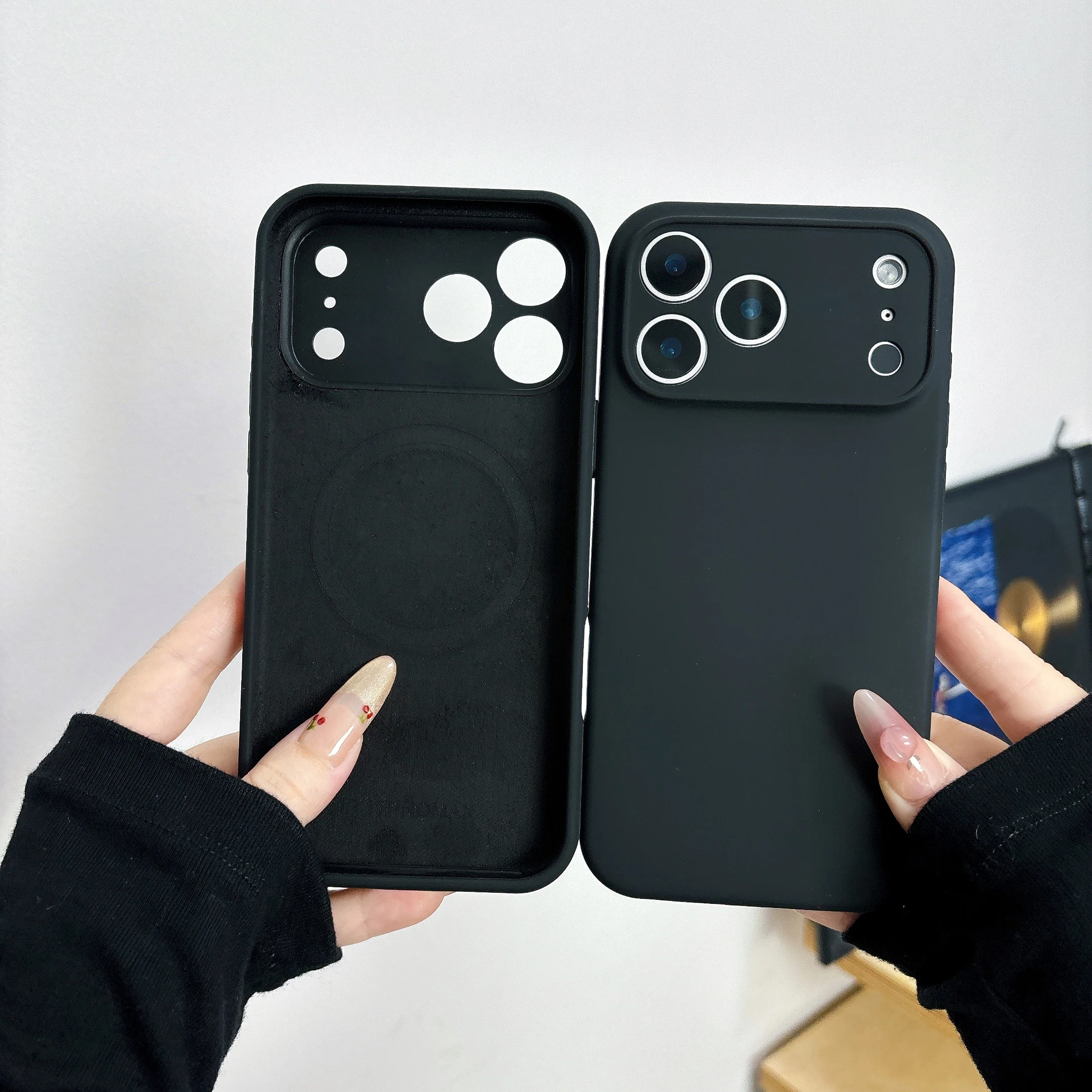 Luxury Liquid Silicone Magnetic Case with Lens Protection - Matte Soft Cover