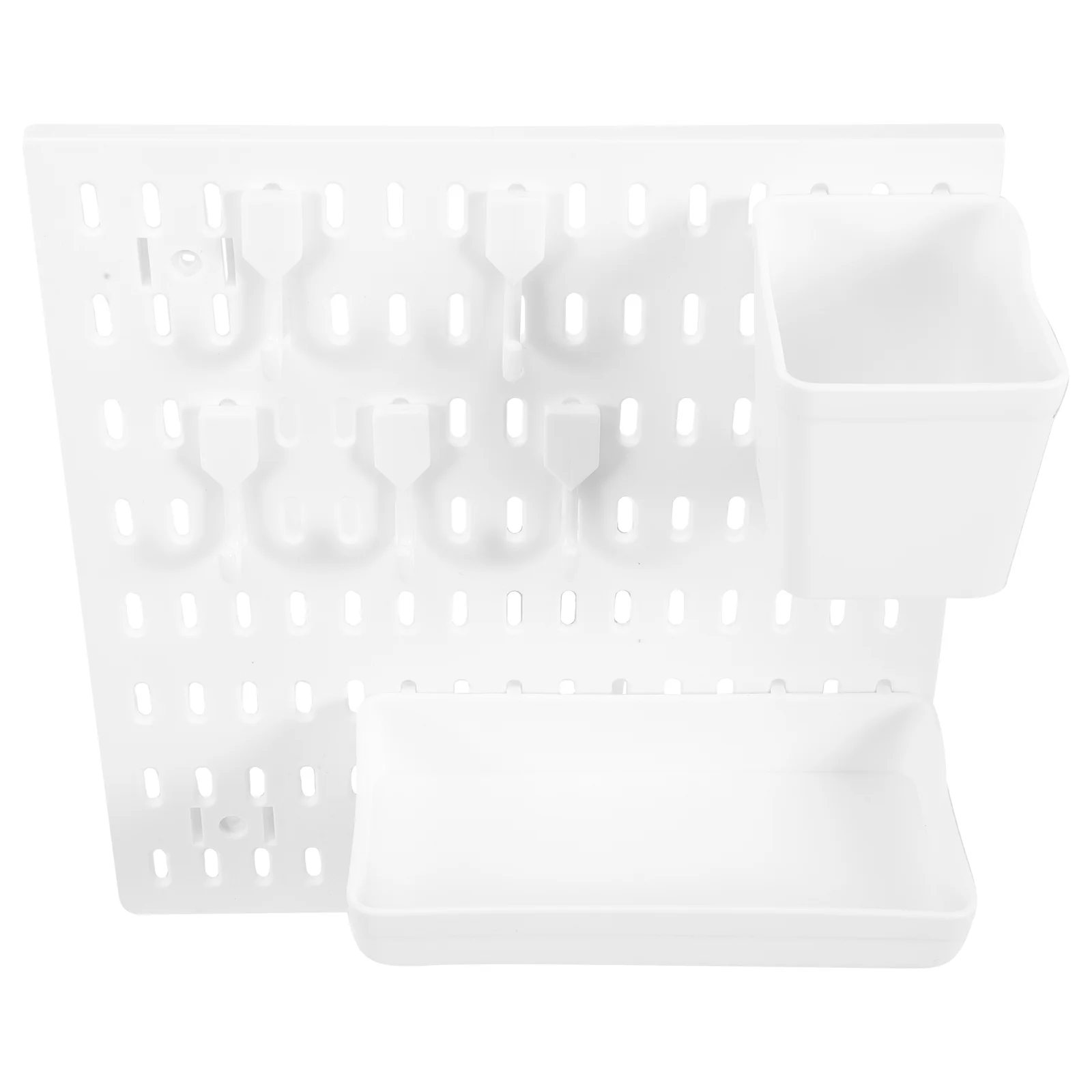 

Storage Shelves Peg Board Rack Door Back Pegboards Suite White Wall Organizer Craft Room Office