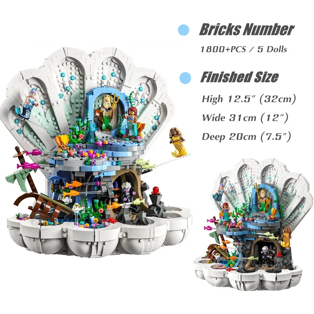 

NEW IN STOCK 43225 Under The Sea Mermaid Royal Clamshell Building Blocks Princess Palace Castle Toys For Girls Kid Birthday Gift