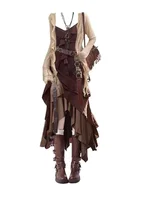 Summer Vintage Waist-Cinching ter Dr And Open Cardigan plus Size Tee-Piece Set Women's Design Sense Post-Aalyptic ...