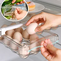 Boîte de rangement de type tiroir pour réfrigérateur, aliments, légumes, fruits, œufs, organisateur frais, cuisine, réfrigérateur, conteneurs transparents, boîtes 3