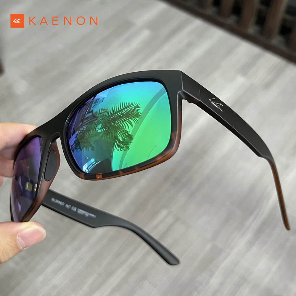 For big Head Brand KAENON Polarized Sunglasses Men Eyewear Party Driving  Fishing Women Sun glasses TR90 Square UV400 8 Colors