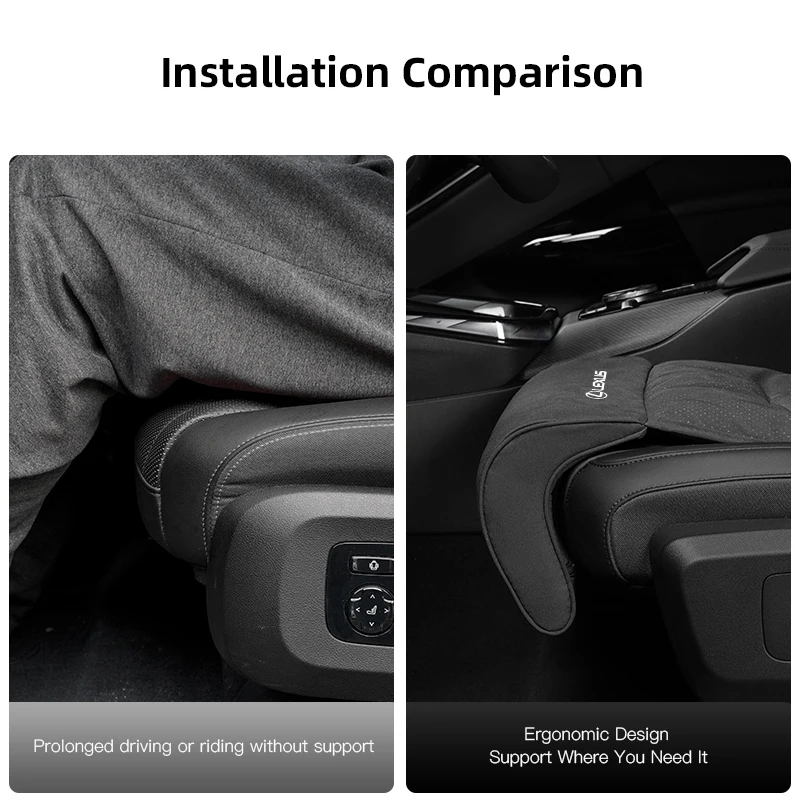 스웨이드 원단 자동차 시트 연장 레그 레스트 쿠션 자동 확장 쿠션 (렉서스 F스포츠 GS GX IS LS LX CT LC RC LBX NX RX 350h 용)