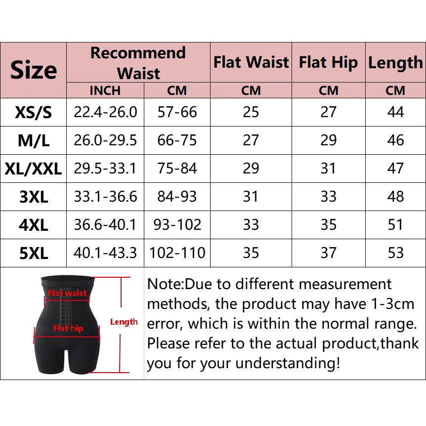 Women Firm Tummy Control with Hook Butt Lifter Shapewear Panties High Waist Trainer Body Shaper Shorts Female Slimming fajas shapewear panties