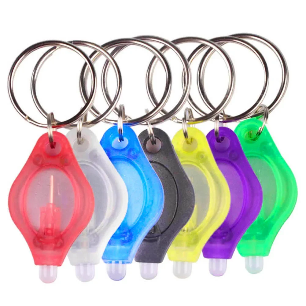 Micro Led Keychain Light Portable LED Flashlight for home Torch lamp Lights Key Ring Hiking Camping Outdoor Lanterna 10pcs/lot
