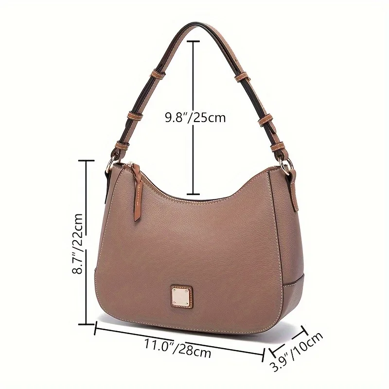 Classic Hobo Shoulder Bag For Women Simple Vegan Leather Handbag Luxury Underarm Purse Solid Color Large capacity Handbags