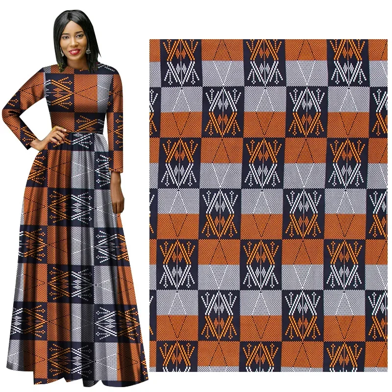 6Yards African Real Wax Prints Fabric Ankara Cotton Material High Quality Fabric By The Yard Dress