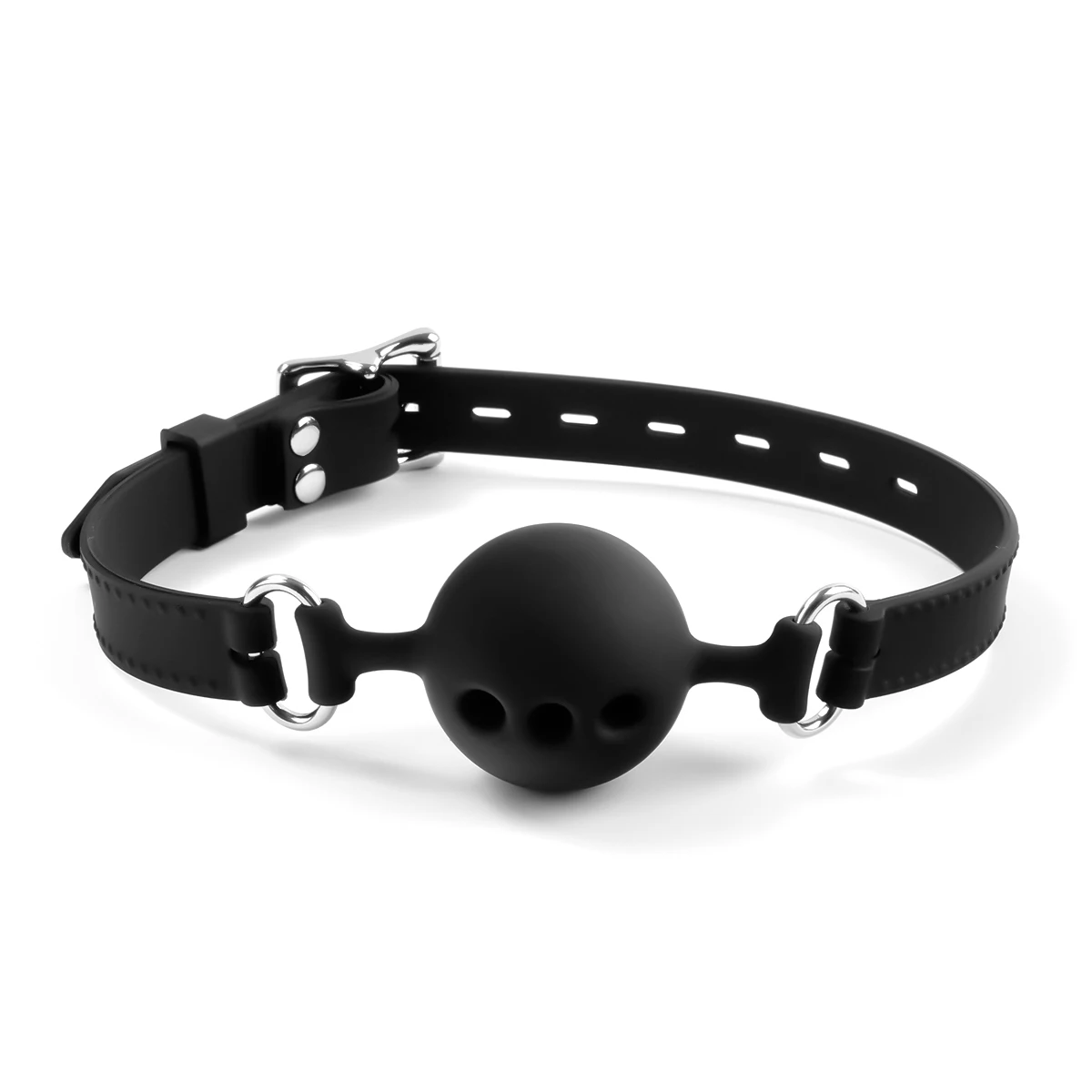 All Silicone Mouth Gag Breathable Ball Gag Adjustable Belt Mouth Sex Toys For Adult SM Games Sexyshop Erotic Accessories