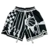 High Street Retro New Drawstring Basketball Shorts Men's Summer Outdoor Running Fitness But Knee Sports Quarter Pants 2